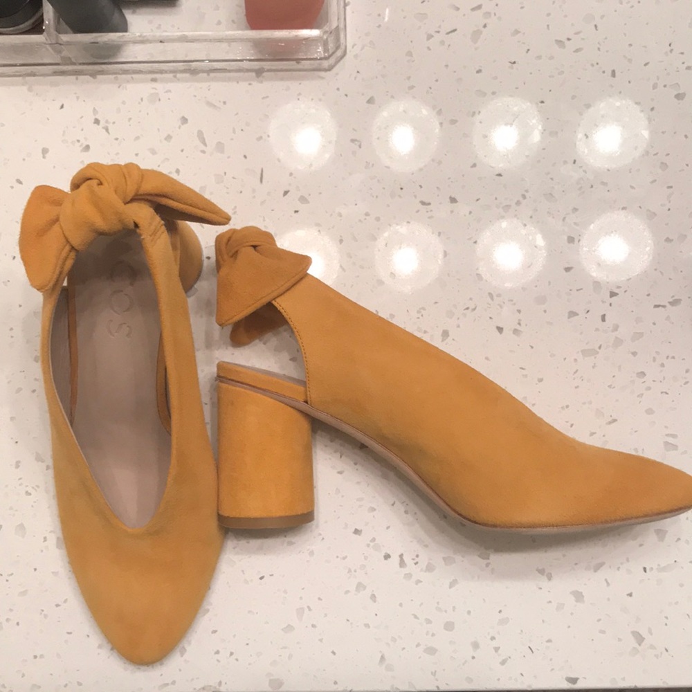 COS mustard heels - WORN ONCE!